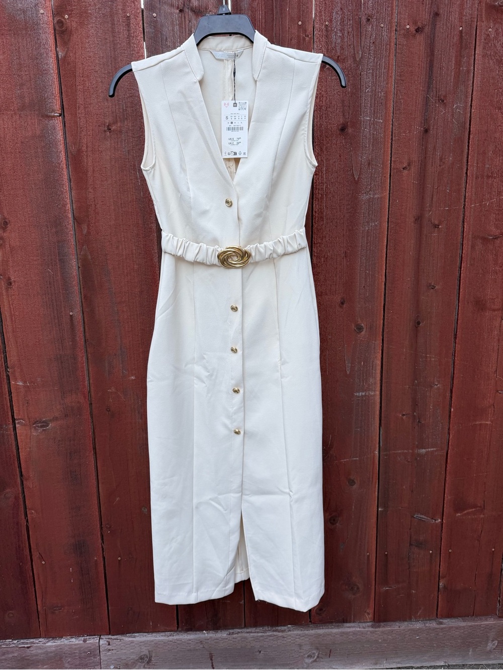 Zara Midi Dress with Gold Belt